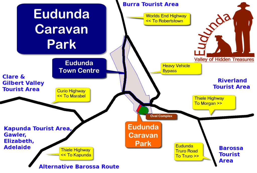 Map of Eudunda showing Caravan Park